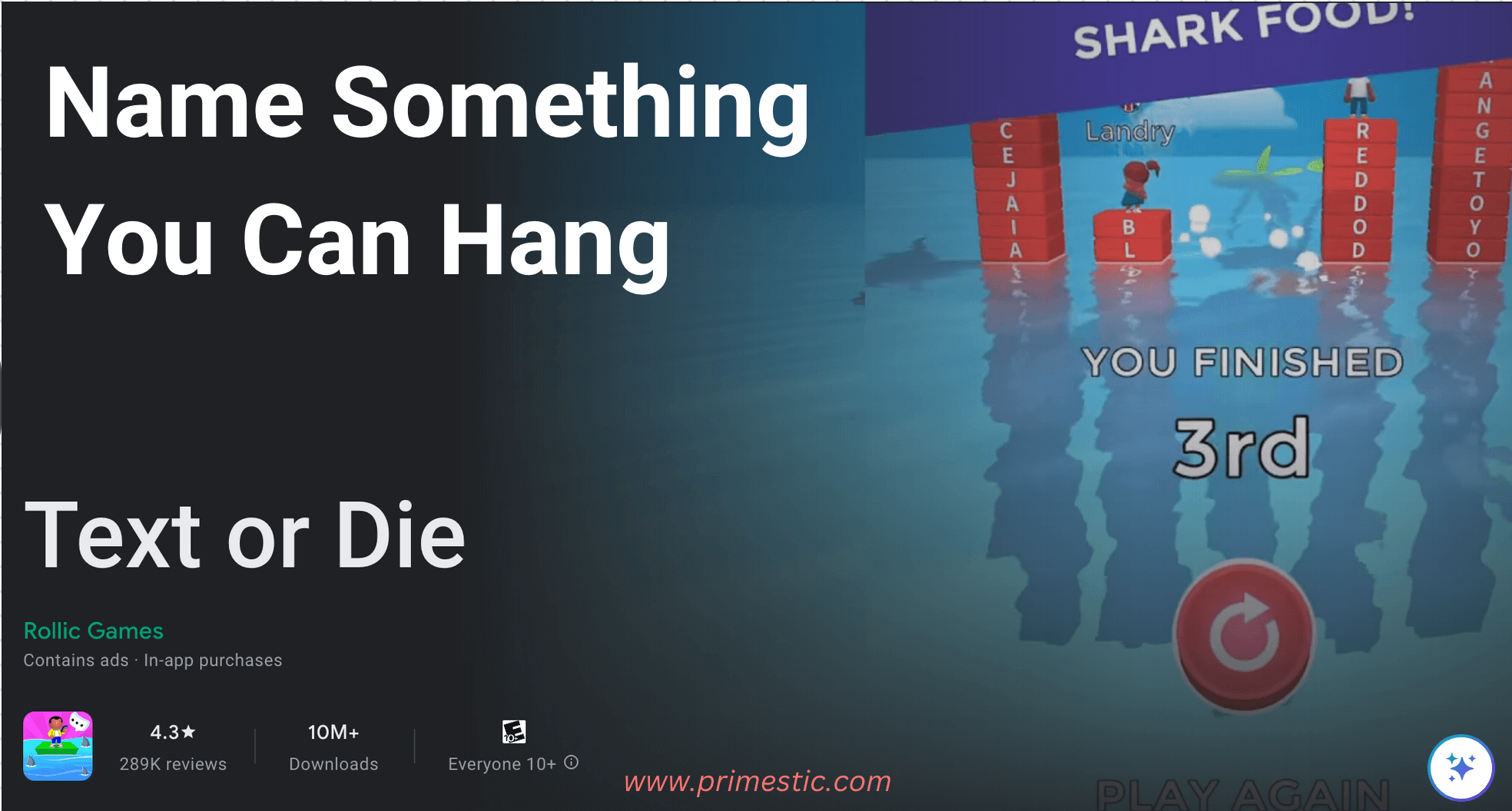 Name Something You Can Hang: Text or Die